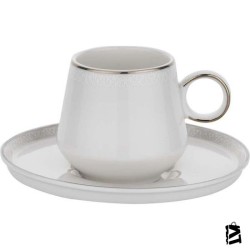 Schafer Sade Kahve Fincan Tkm.-6lı 12 Prç.-Platin
