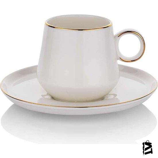 Schafer Sade Kahve Fincan Tkm.-6lı 12 Prç.-altın - Elden Taksitle Sözleşmeli Senetli Alışveriş