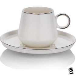 Schafer Sade Kahve Fincan Tkm.-6lı 12 Prç.-Platin
