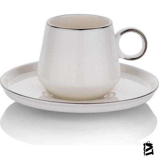 Schafer Sade Kahve Fincan Tkm.-6lı 12 Prç.-platin - Elden Taksitle Sözleşmeli Senetli Alışveriş