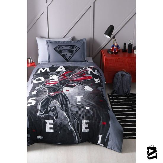 özdilek Superman Steel Tek Kişilik Lisanslı çocuk Nevresim Takımı - Elden Taksitle Sözleşmeli Senetli Alışveriş