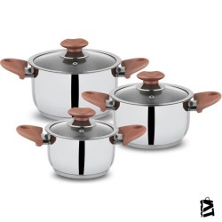 Schafer Testa Mini Çelik Tencere Seti -6 Parça-Gul.