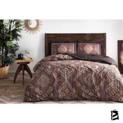 Özdilek Fitted Çarşaf Çift Kişilik Nevresim Takımı Kahve Boucle