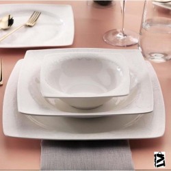 Schafer Beth 56 Parça 12 Kişilik Yemek Takımı Beyaz 04