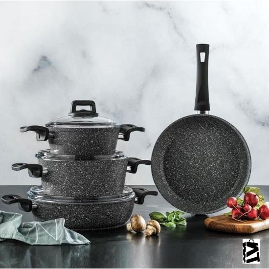Schafer New Stark 7 Parça Granit Tencere Seti Antrasit 02