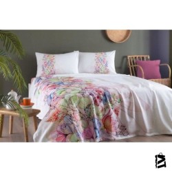Özdilek Çift Kişilik Pike Takımı Azalea Pembe
