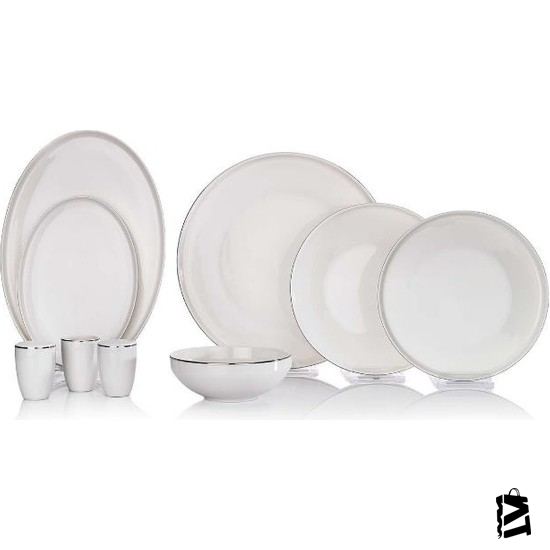 Schafer Adel Platin 56 Parça Bone Porselen Yemek Takımı Plt01 - Elden Taksitle Sözleşmeli Senetli Alışveriş