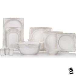 Schafer Glamor Point Yemek Takımı 60 Parça Beyaz