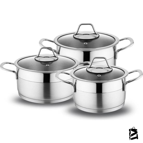 Schafer Gusta Mini Çelik Tencere Seti -6 Parça-Inox