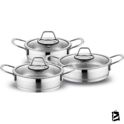 Schafer Gusta Çelik Sahan Seti -6 Parça-Inox