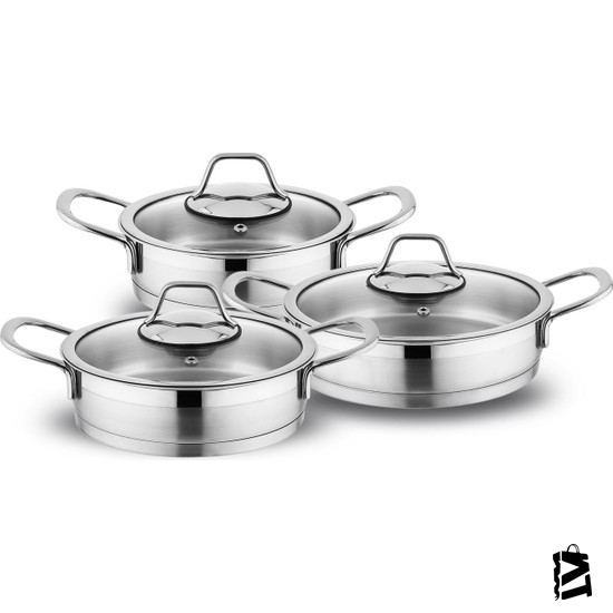 Schafer Gusta Çelik Sahan Seti -6 Parça-Inox