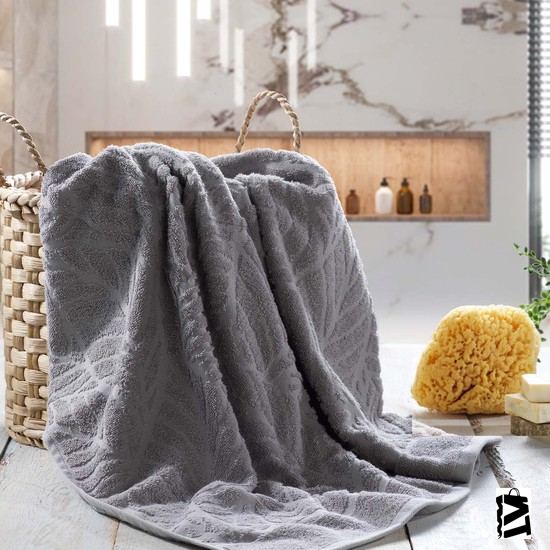 Leaf 50x90 Gri Havlu 3s433-34905-gri01 - Elden Taksitle Sözleşmeli Senetli Alışveriş
