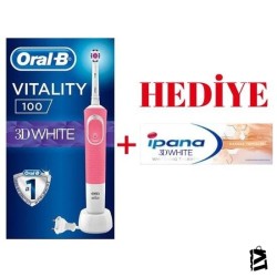 Oral-B Vitality 100 3D White Pembe Şarjlı Diş Fırçası