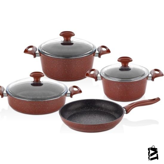 Falez Çınar 7 Parça Granit Set