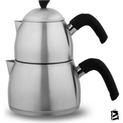 Schafer Wide Metal (O.boy) Çaydanlık Takımı-4 Parça-Siyah