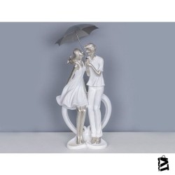 Biev Daısy Kalplı Çıft Bıblo 39 cm