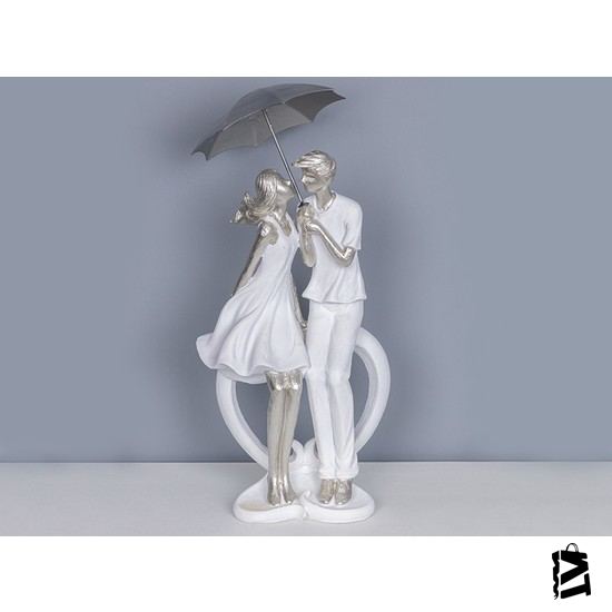 Biev Daısy Kalplı Çıft Bıblo 39 cm