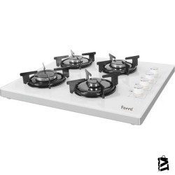 Ferre 2240 Ce Beyaz Emaye Izgara Setüstü Cam Ocak
