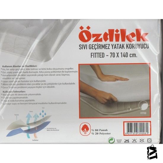 Sıvı Geçirmez Fitted Alez 70 X 140 Cm - Elden Taksitle Sözleşmeli Senetli Alışveriş