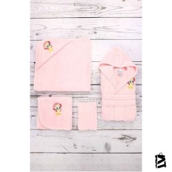 Özdilek Tweety Yenidoğan Kız Bebek Bambu Bornoz Seti Pembe