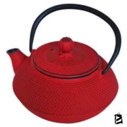Taşev Bambum Linden - Sümbül 800 Ml Kırmızı Döküm Çaydanlık