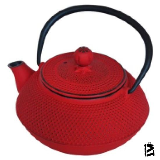 Taşev Bambum Linden - Sümbül 800 Ml Kırmızı Döküm çaydanlık - Elden Taksitle Sözleşmeli Senetli Alışveriş