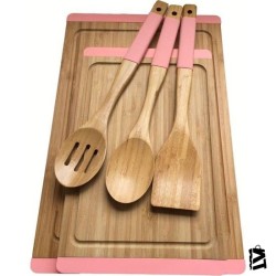 Neva N2326 Sweet Bambu Pembe Mutfak Seti