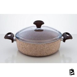 Falez Creamy Granitec 28 Cm Kısa Granit Tencere