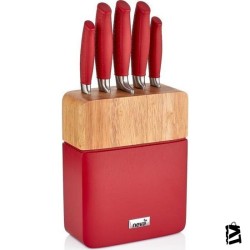 Neva N2588 Sweet Plus 5'Li Bıçak Seti -Kırmızı