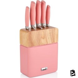 Neva N2589 Sweet Plus 5'Li Bıçak Seti -Pembe