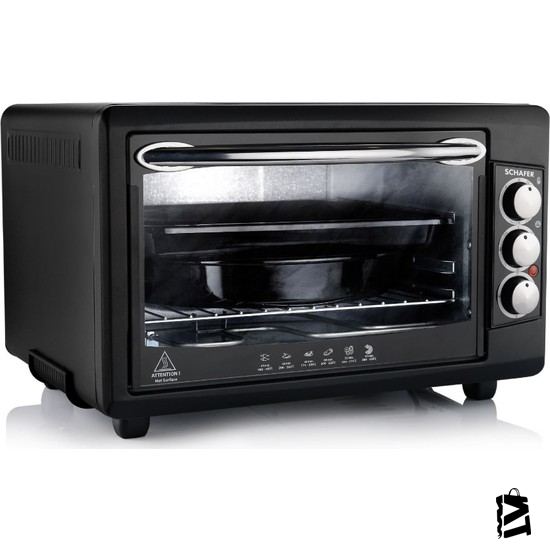 Schafer Backofen Mini Fırın Siyah - Elden Taksitle Sözleşmeli Senetli Alışveriş
