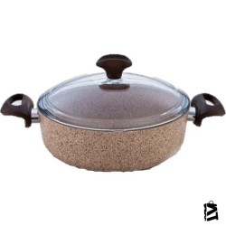 Falez Creamy Granitec 22 Cm Kısa Granit Tencere