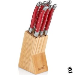 Neva N2573 Sweet 6'Lı Mini Bıçak Seti-Kırmızı